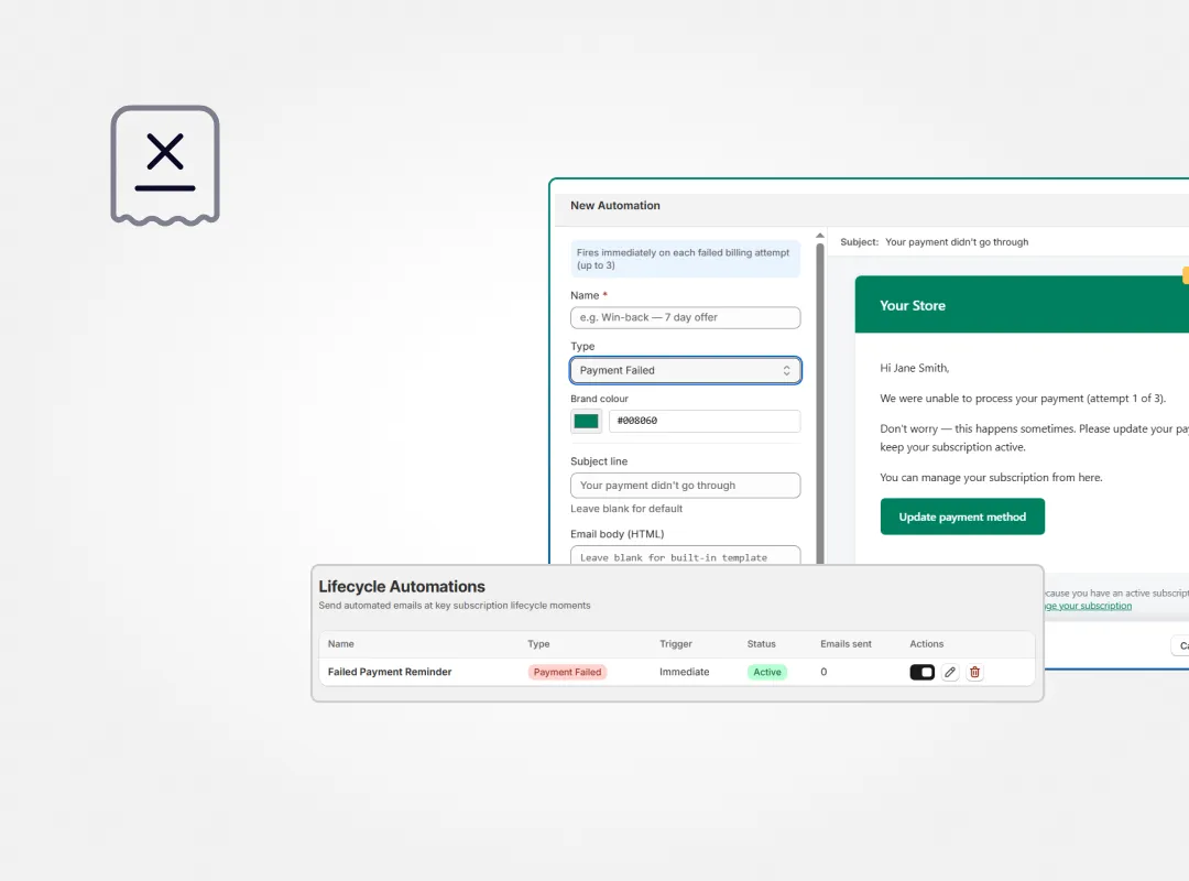 Failed Payment Reminders