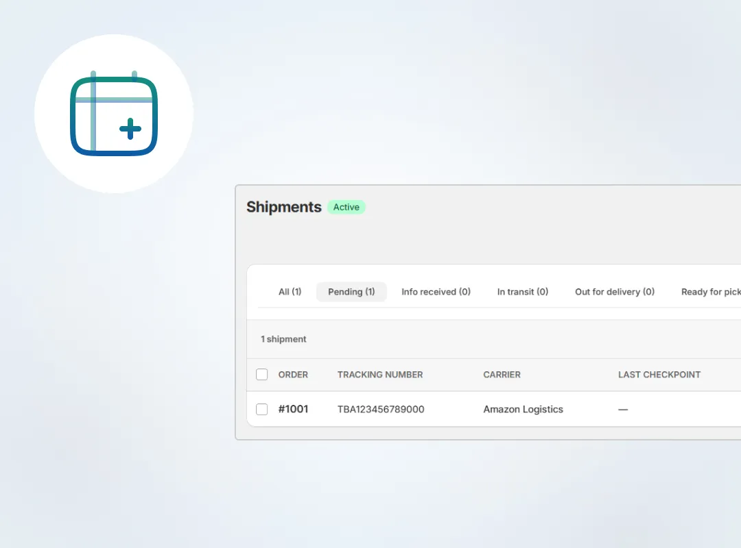 Shipment Table for Easy Management