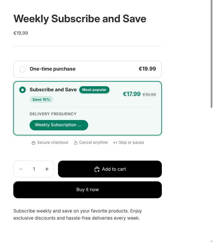 subscribe & save