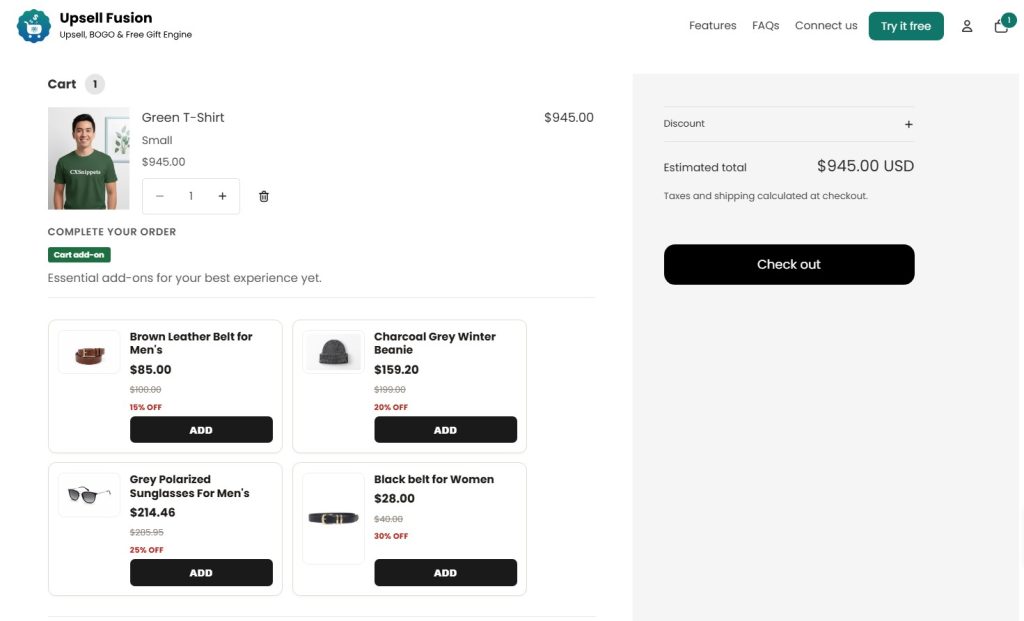 Cart Upsells