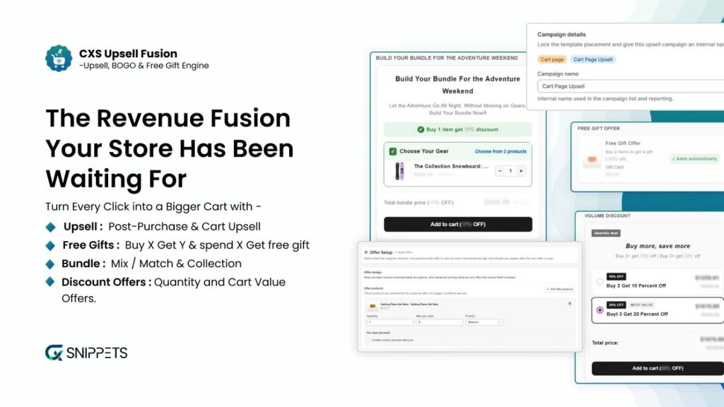 CXS Upsell Fusion