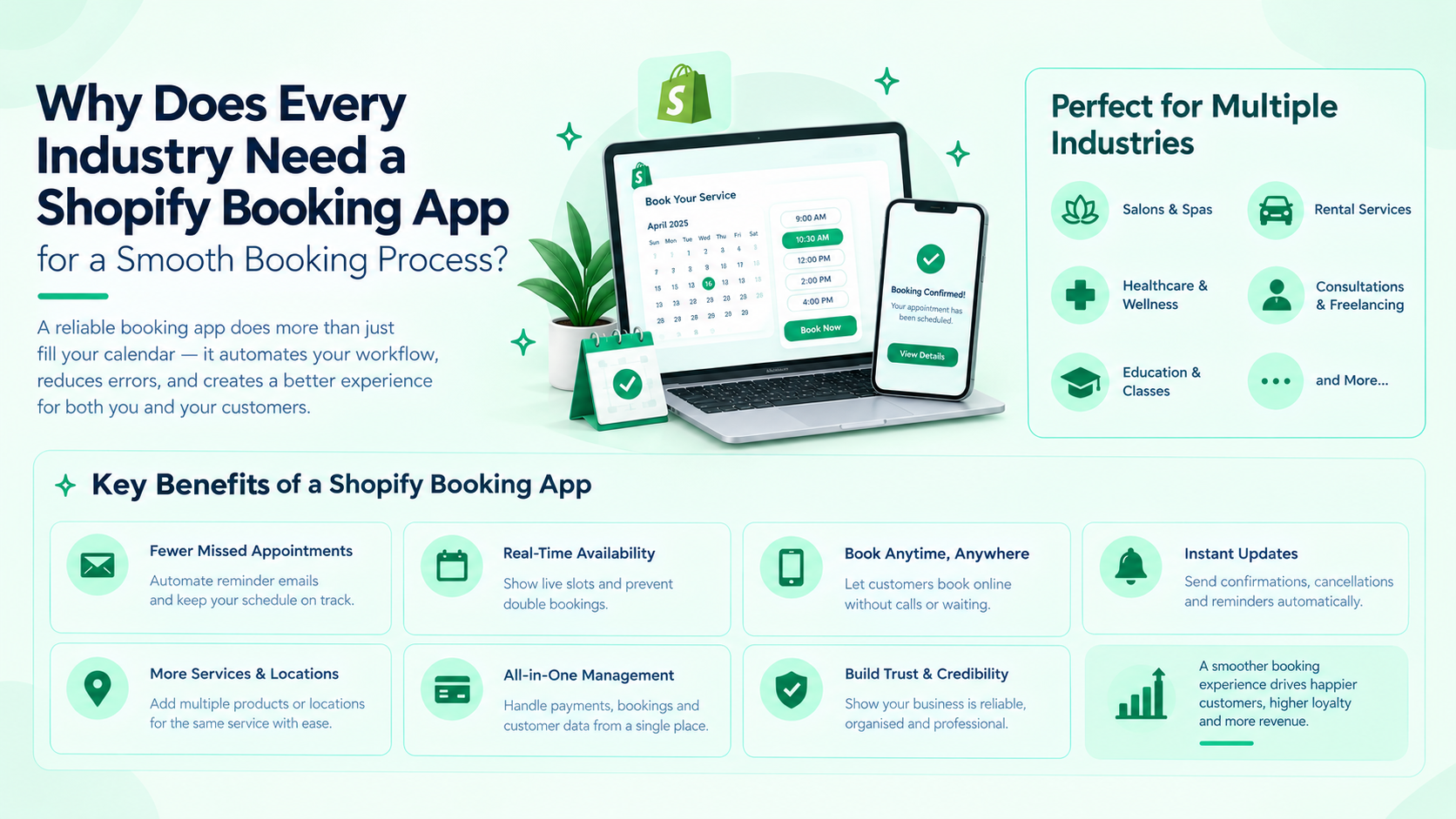 benefits for shopify booking app