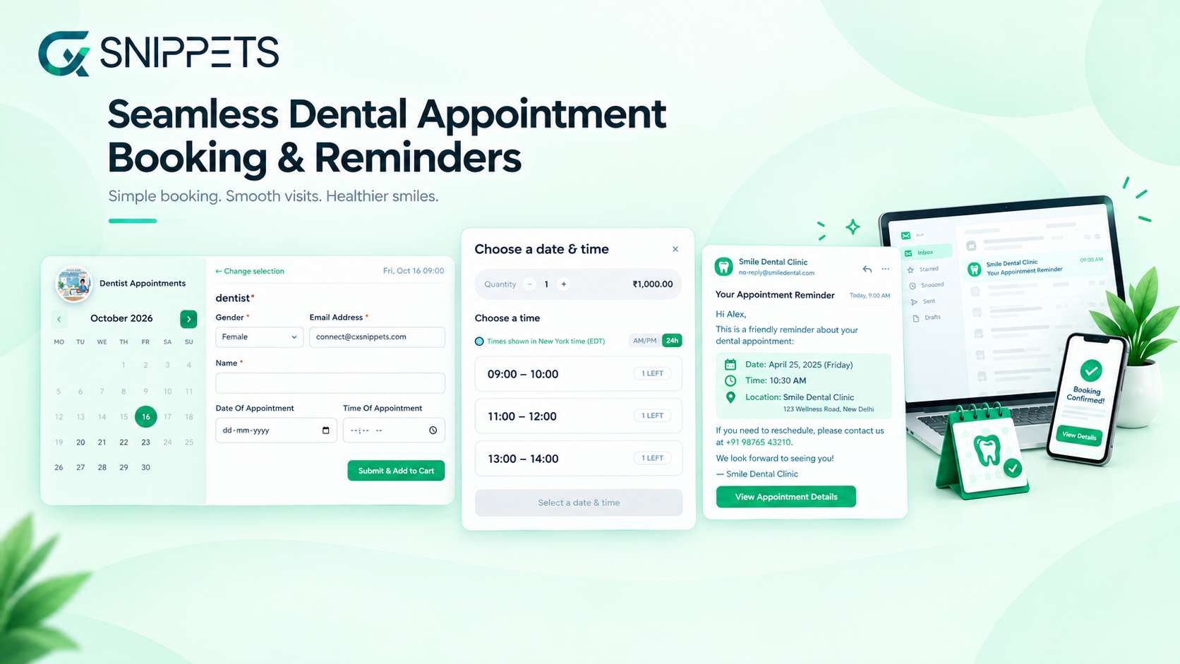 smooth dental appointment booking